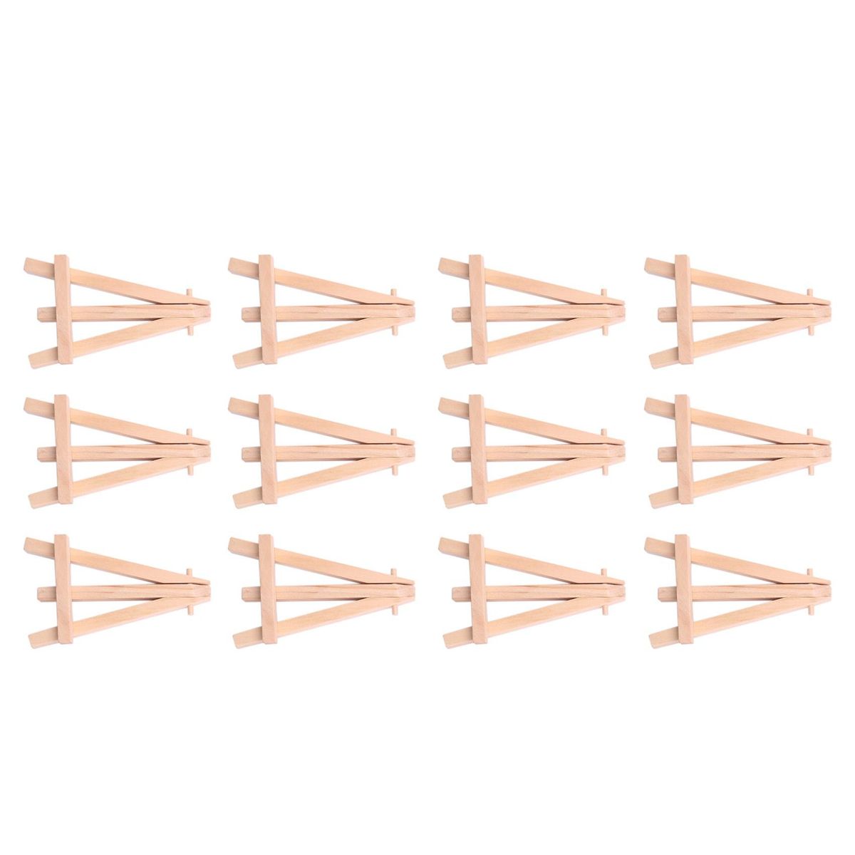 12 Pack 5 Inch Mini Wood Display Easel Natural Wooden