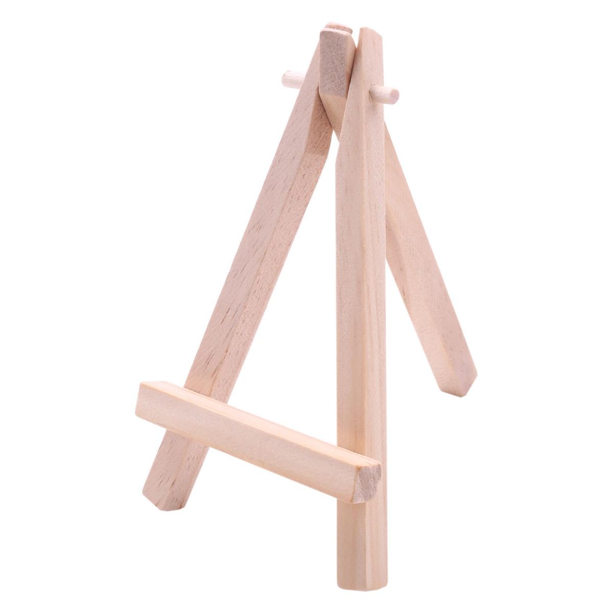 12 Pack 5 Inch Mini Wood Display Easel Natural Wooden