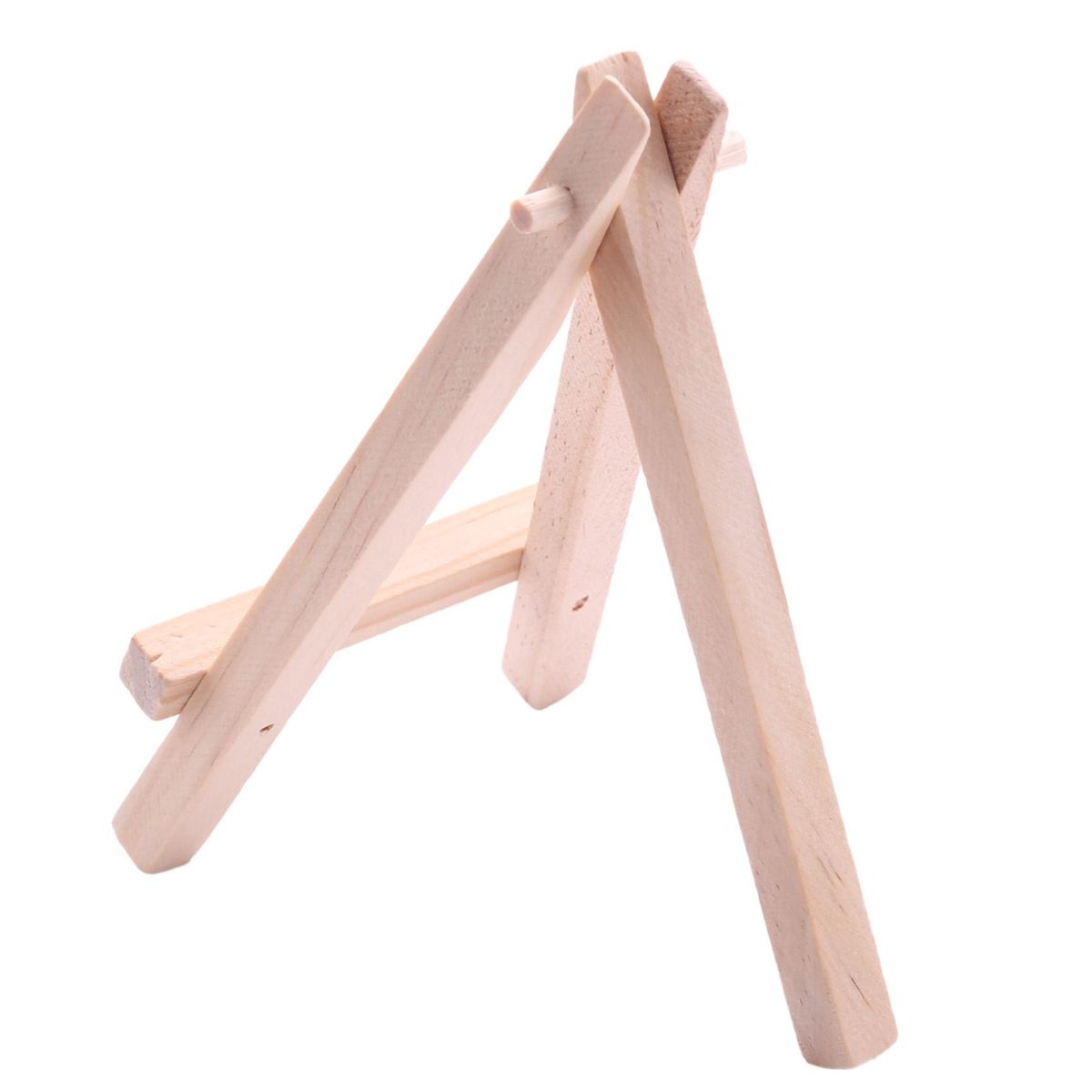 12 Pack 5 Inch Mini Wood Display Easel Natural Wooden