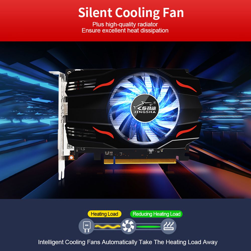 JINGSHA RX550 Graphics Card 4GB/GDDR5/128bit Memory 1365MHz