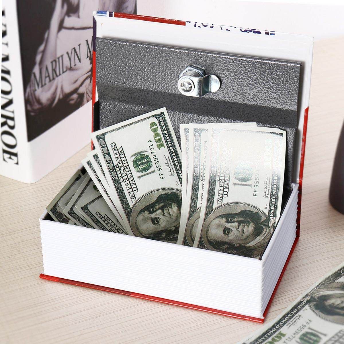 Dictionary Key Lock Book Money Cash Jewellery Secret Hidden Security Box
