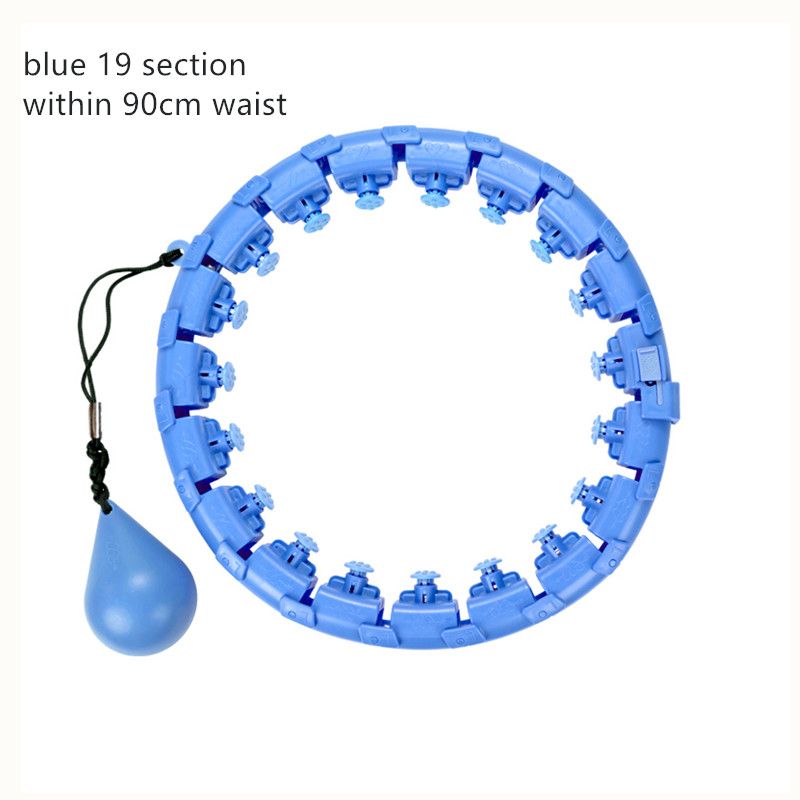 Sports Hoops Yoga Home Fitness Smart Hoops Circle Not Drop Adjustable Waist Training-blue19