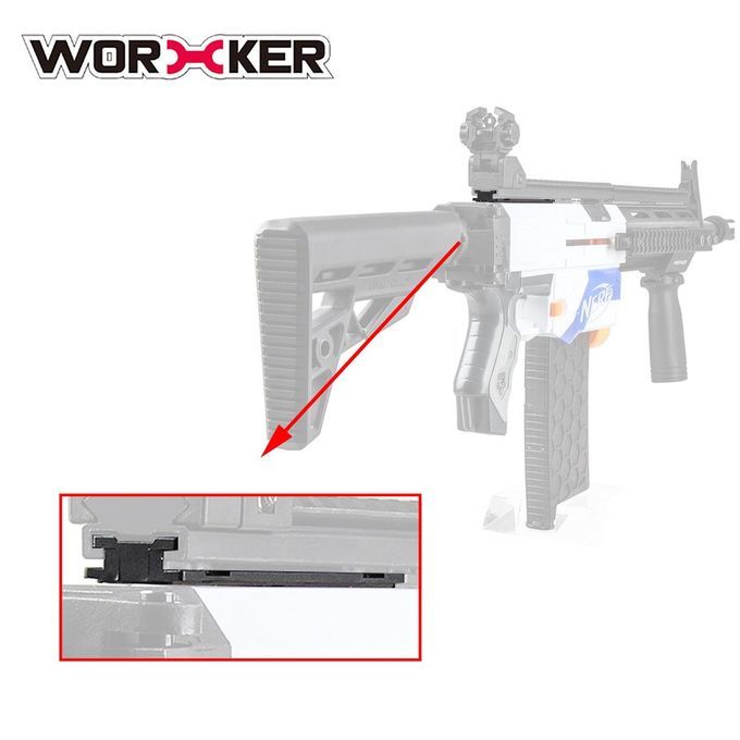 Worker ABS Plasti  Grooved Rail Pad Adapter Kit Toy   A  Essories  Hild Toy-bla K-10 M