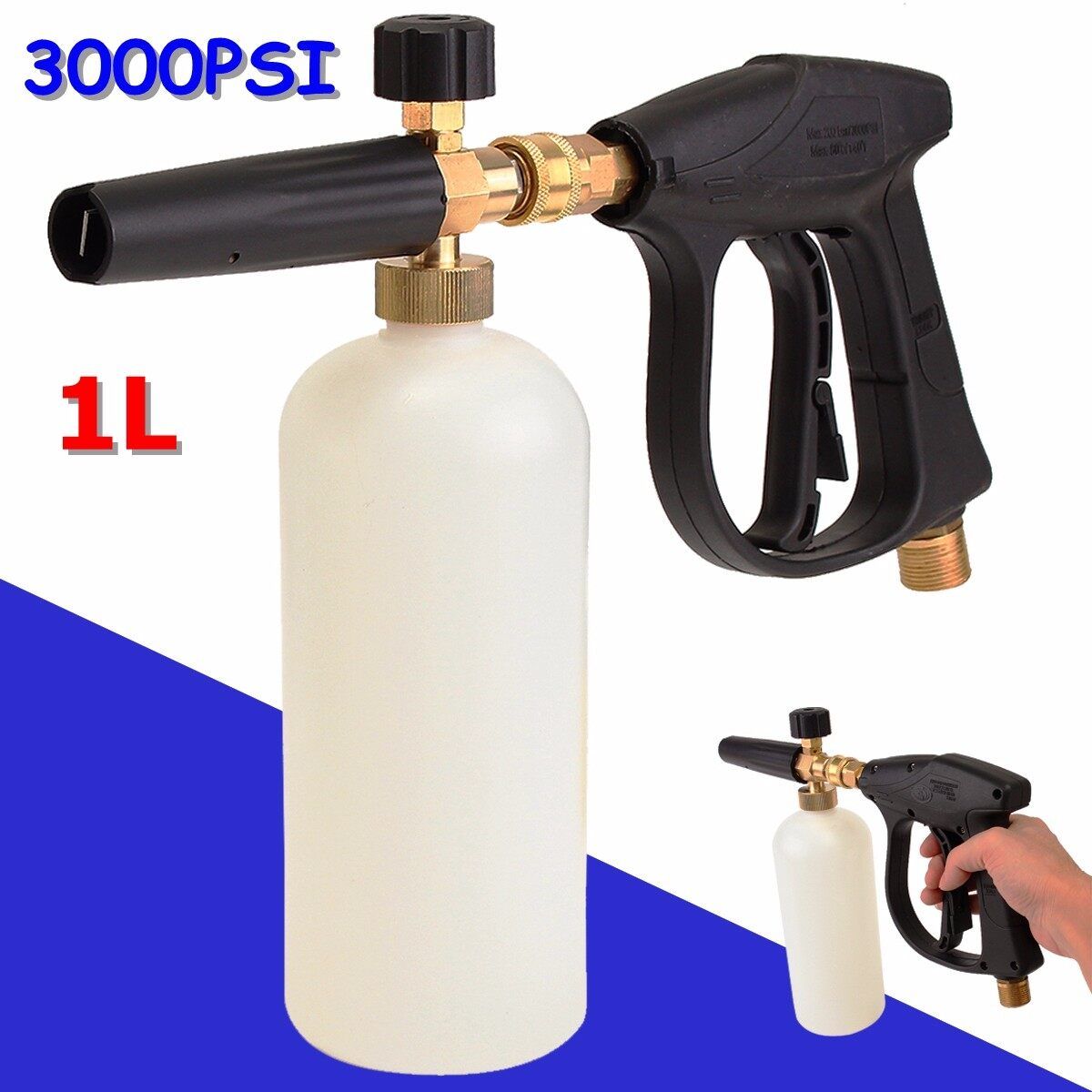 3000 PSI High Washer W/ 1L Snow Fo*m Lance Bottle Car Cleaning