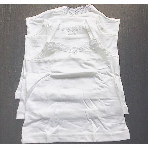 Girls Lace Strappy Vest - 3Pieces