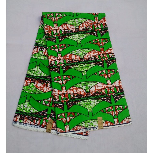 Green and Mixed Colour Wax - 6 Yards