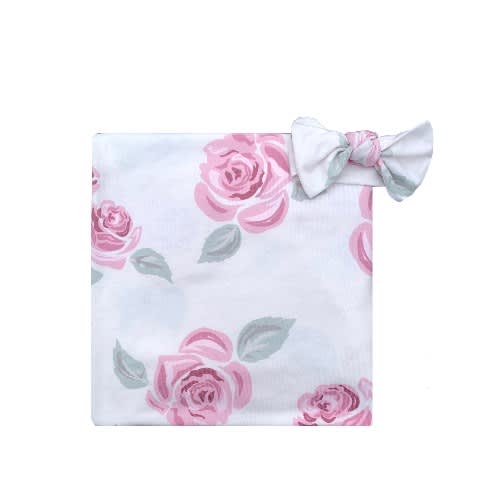 Baby Girl Floral Wrap And Headband Set