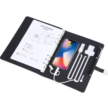Osengua Powernote Multi-functional A5 Leather Covered Organizer Powerbank + Flashdrive