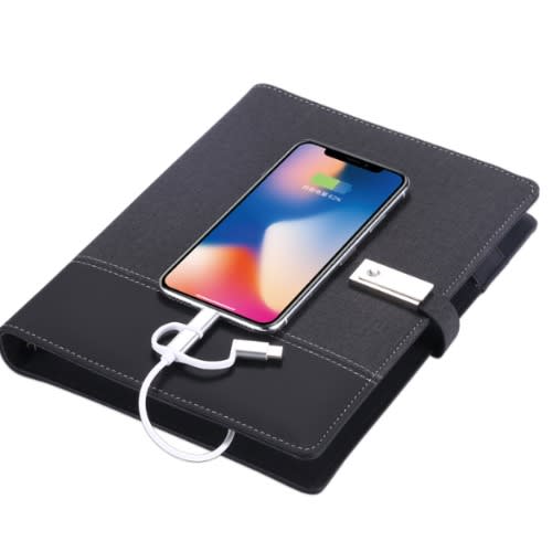Osengua Powernote Multi-functional A5 Leather Covered Organizer Powerbank + Flashdrive