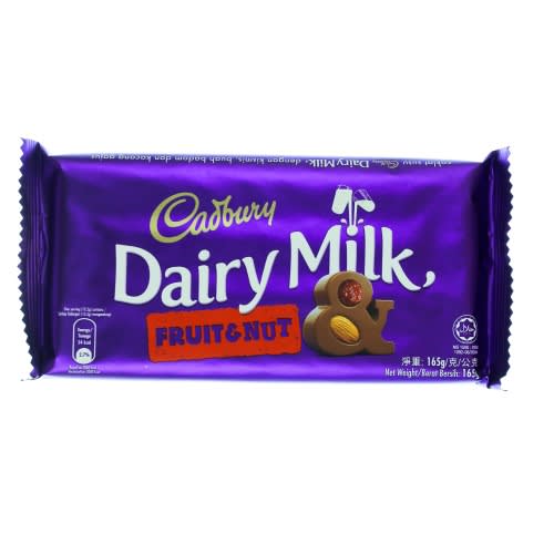 Dairy Milk Fruit & Nut Chocolate Bar - 200g - 20pcs