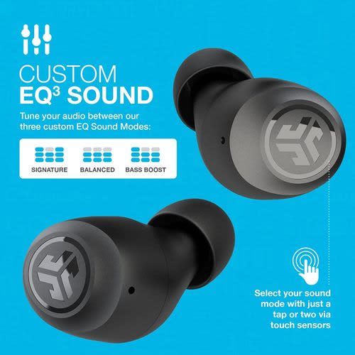Go Air Pop True Wireless Bluetooth Earbuds + Charging Case - Black