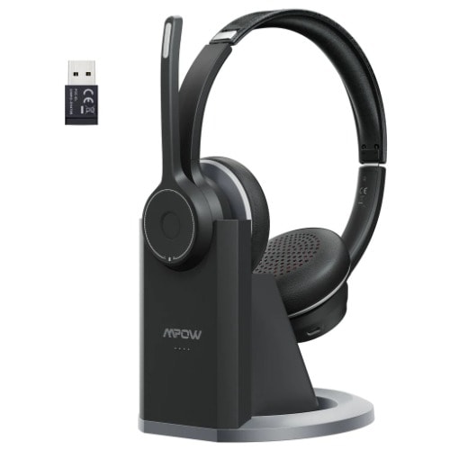 Hc5 Pro Bluetooth Headset With Charging Base For Business Calls