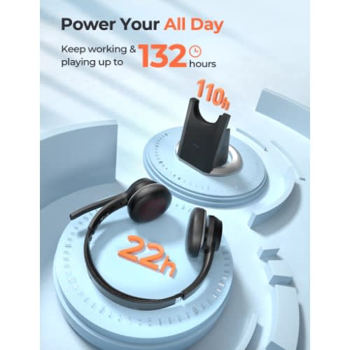 Hc5 Pro Bluetooth Headset With Charging Base For Business Calls