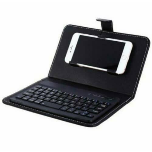Wireless Bluetooth Keyboard With Protective Cover Case Leather Stand For Phone