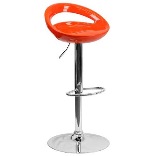 Plastic Barstool -Orange