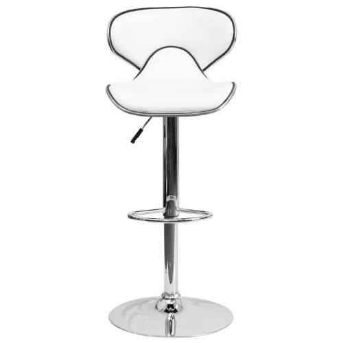 Adjustable Bar Stool- set Of 2 - White
