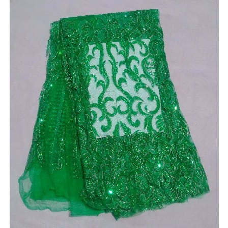 3 Yards Chewing Gum Sample Lace - Green