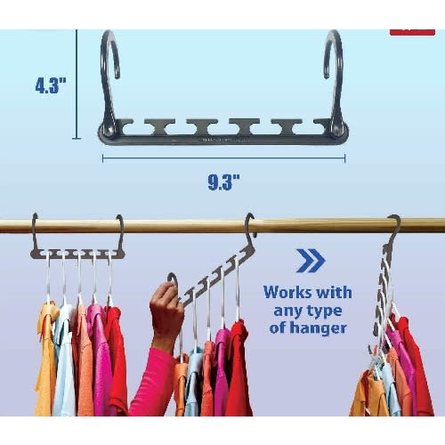 Wardrobe / Closet Space Saver Collapsible Hanger  - 8pcs
