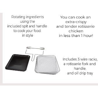 Tower 5-in-1 Air Fryer Oven - 12L - 1800W