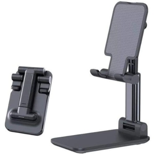 Adjustable Foldable Cell Phone/ Desktop Stand - Black