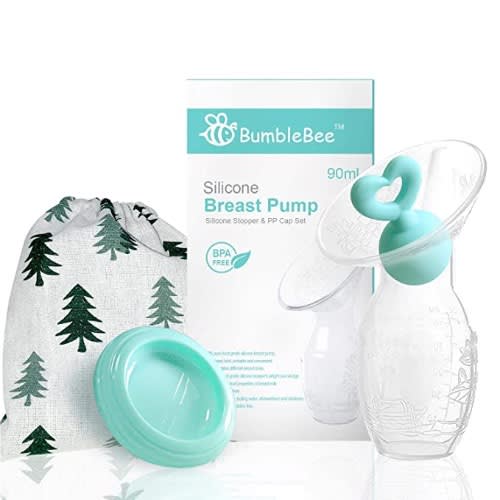 Bumblebee Manual Breast Pump With Breastfeeding Milk Saver Stopper& Lid