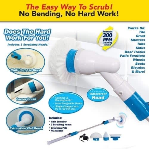 Hurricane Spin Scrubber Cordless Rechargeable Power Scrubber