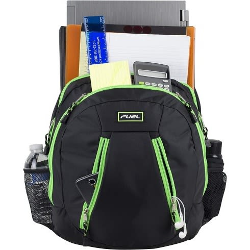 Active School Backpack - Black /Lime Green