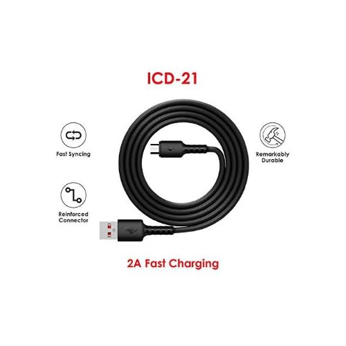 2a Fast Charging Micro Usb Data Cable - Black