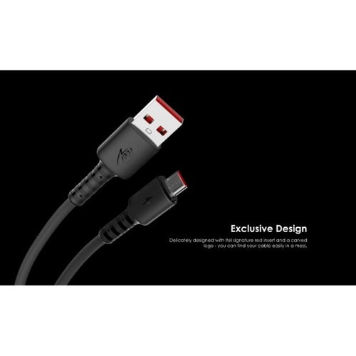 2a Fast Charging Micro Usb Data Cable - Black