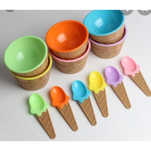 Ice Cream Bowl With Spoon