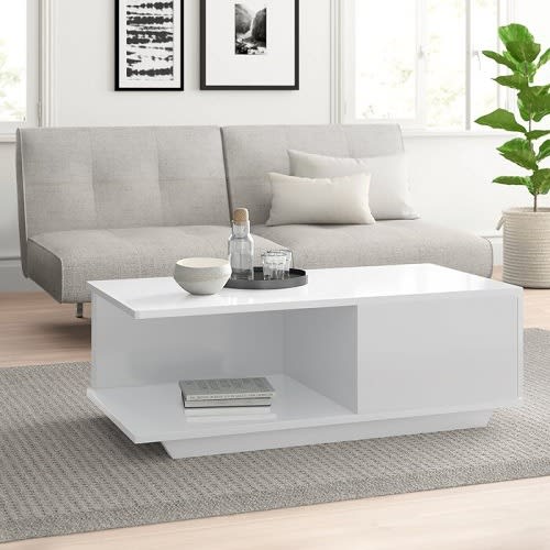 Nk- Coffee Table With Storage White Gloss