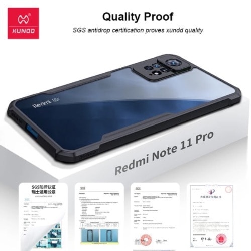 Xundd Shockproof Transparent Case For Xiaomi Redmi Note 11 Pro 5g Case