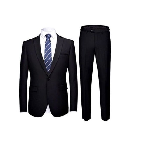 Plain Smart Corporate Suit- Black
