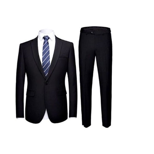 Plain Smart Corporate Suit- Black