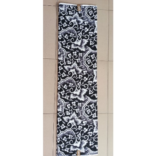 Non-bleeding Guaranteed Ankara With Flowers Print - 6yards - Black And White