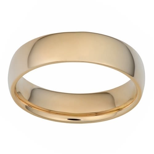 18kt Yellow Gold 6-mm Comfort Fit Wedding Band