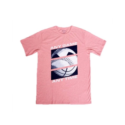 Boy's Anytime Anyday Sport Ball Graphic Tshirt .Coral