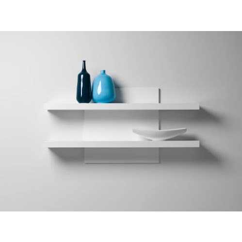 White Wall Decor Shelf  -24'' H X 47'' W X 9'' D