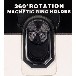 360 Rotation Magnetic Ring Holder- Black