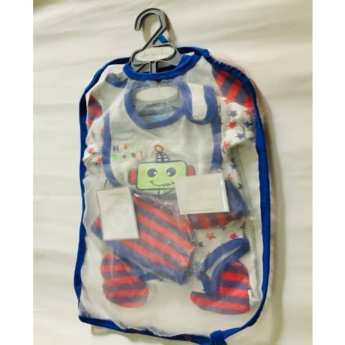 Baby Boys Robot 5 Piece Layette Gift Set