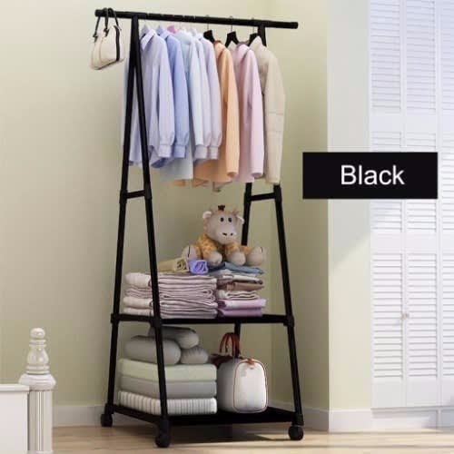 Triangle Cloth Storage Hanger With Wheel
