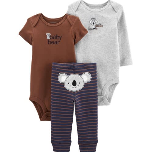 Baby Boy Daddys Side Kick Bodysuits And Matching Pant-3 Set