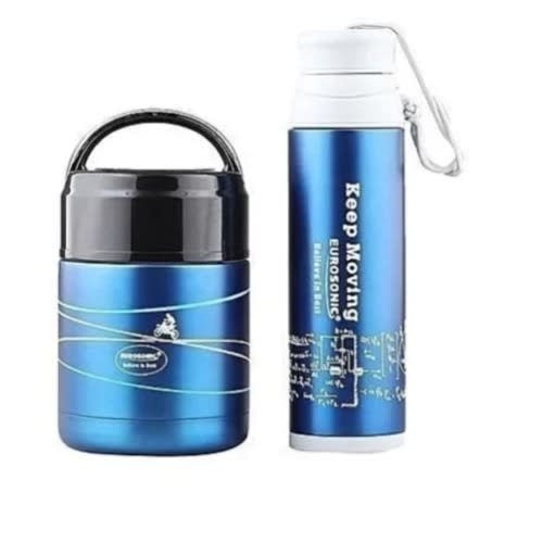 Food And Water Flask Combo - Blue