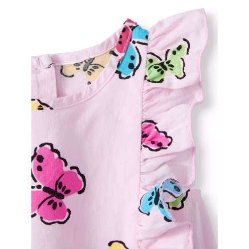 Baby Girl Eyelet Flutter Sleeve Butterfly Top