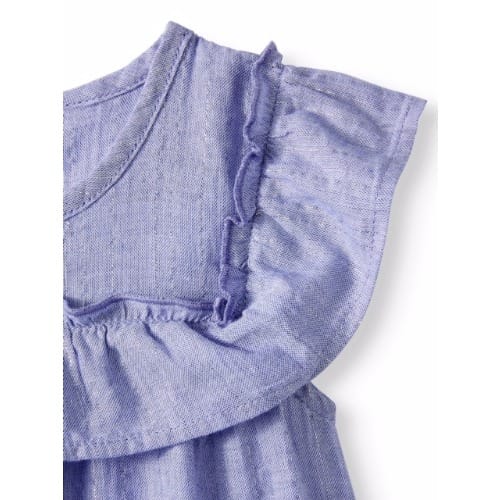 Baby Girl Chambray Ruffle Top
