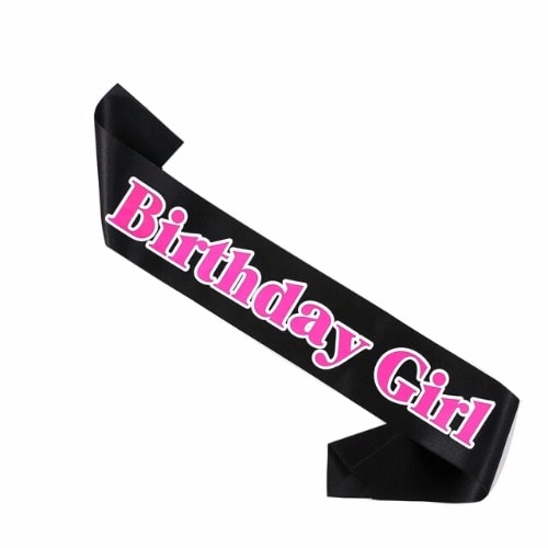 Birthday Girl Sash- Black