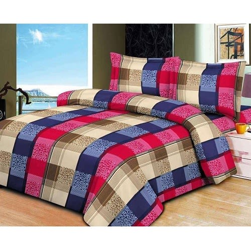 Patterned Bedsheet And Pillowcases