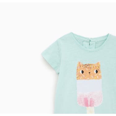 Cat Print T-shirt