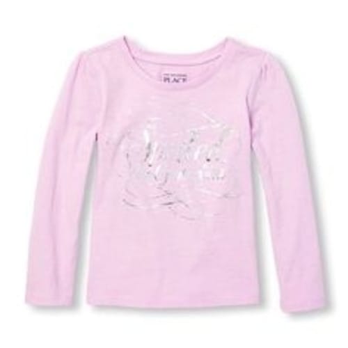 Girls Long Sleeve Foil 'spoiled By Grandma' Graphic Tee