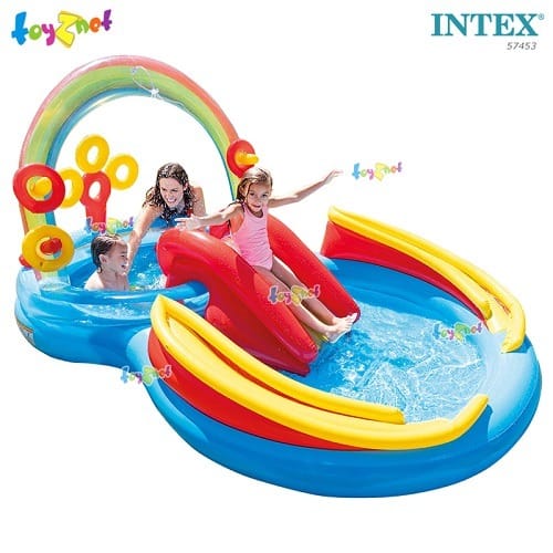 Rainbow Ring Play Center ,3 Years And Above, Multi Color With Electric Pump